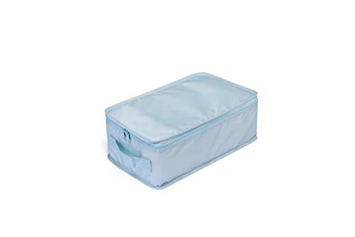 Travel Shoe Bags, Foldable Waterproof Shoe Pouches Organizer-Double Layer (2 Blue Shoe Bags) - color: Blue, size: 2 Packs