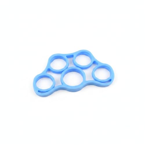 Premium Silicone Finger Resistance Band for Hand Exercise and Grip Practice - color: Blue