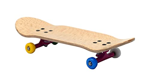 Teak Tuning Complete Fingerboard - Bubble Bushing Collage Edition - Premium Heat Transfer Graphic - Pro Shape & Size - Bearing Wheels, Trucks, 61A Duro Bushings - 32mm x 97mm Deck - color: Blue,green,white