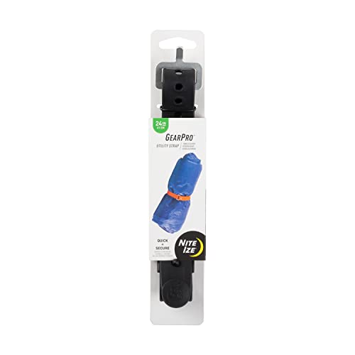 Nite IZE GearPro Utility Strap, 80 lb. Load Limit, 24 inch, Black - color: Black, size: 24" Strap