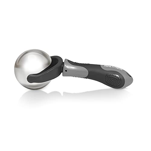 Cold Massage Roller Ball | Cold Therapy | Ice Roller Ball with Handle | cryo Stick | Relieve Muscle Pain (Black) - color: Black