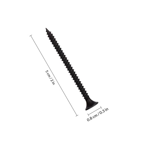 Luxshiny Black Hardened Self-Tapping Screws Set Round Head Cross Screws with Washers and Expansion Anchors for Cabinet and Shelf Installation 180pcs
