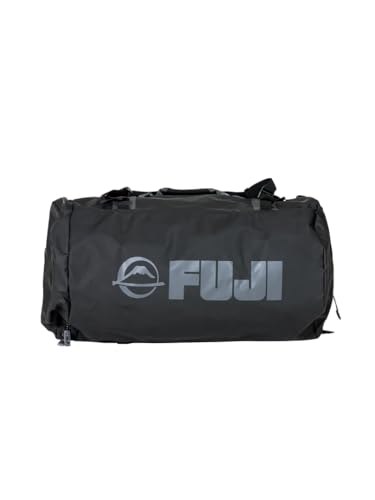 FUJI Unisex Convertible Duffle Backpack, Water-Resistant (Not Waterproof), Multi-Functional Luggage Gym Bag for Men and Women - color: Black/Graphite