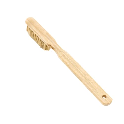 Crag Brush for Climbing Holds, Natural Wood Color Handle, Fiber Brush Head, 20cm / 7.87in Climbing Accessory for Chalk Buildup and Pockets Rock