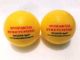 Four Inch Inflatable Balls for Myofascial Release, self Treatment and Stretching. (2 Count)