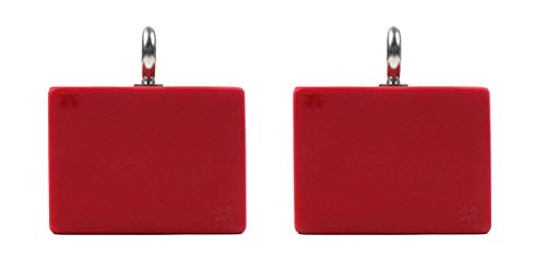 Atomik Rock Climbing Holds 2 inch Hanging Grip Training Blocks Set of 2 in Red for Grip and Strength Training