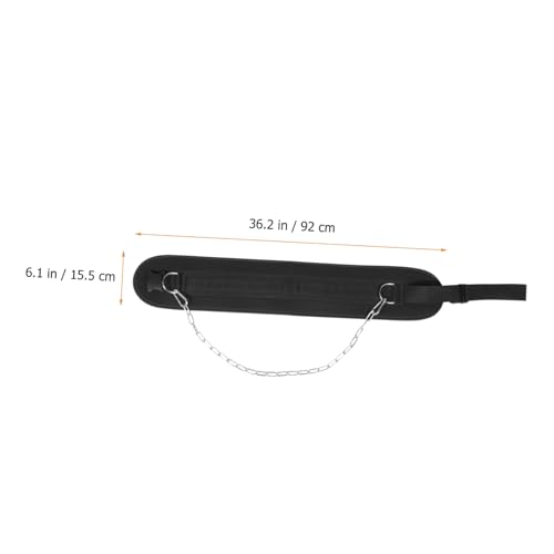Hemoton Weightlifting Waist Belt with Detachable Chain for Men Heavy Duty Resistance Training Equipment for Dips and Chin-ups Adjustable Support for Waist Muscles