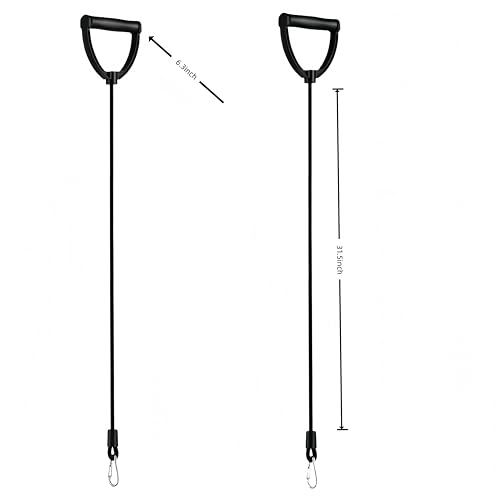 1 Pair Resistance Bands with Handles and Clips - Pedal Exercise Bands Strength Strength Training Home Gym Yoga Pilates Durable Clips Pedal Band Stepper Therapy