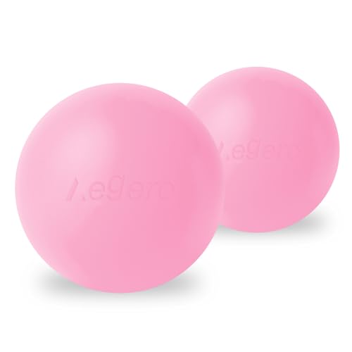 Massage Lacrosse Balls for Myofascial Release(2Pack, Pink) | Yoga Deep Tissue Massage,Trigger Point Therapy and Foot Plantar Fasciitis,Muscle Soreness Massager Ball - color: Pink