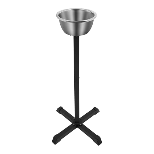 42.3in Portable Gym Chalk Stand, Freestanding Gym Chalk Holder with Stainless Steel Bowl, Gym Chalk Holder Bucket for Gymnastics Weight Lifting Climbing Accessories