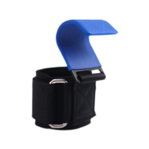 Menolana Fitness Weight Lifting Hook for Men Women Exercise Strength Training Thick Wrist Padding Weight Lifting Grip for Shrugs Rows, Blue