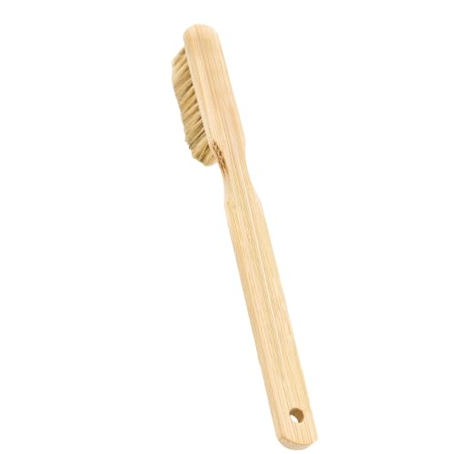 Crag Brush for Climbing Holds, Natural Wood Color Handle, Fiber Brush Head, 20cm / 7.87in Climbing Accessory for Chalk Buildup and Pockets Rock