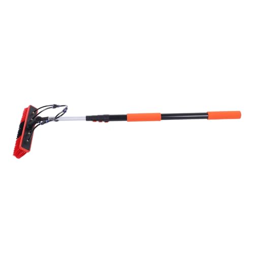 Solar Panel Cleaning Brush Kit Solar Energy Parts Accessories 12FT Water Fed Window Cleaner Tool 13.8in Brush 4 Nozzles Soap Dispenser 180 Adapter for Roof RV Gutter
