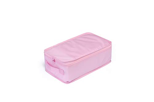 JJ POWER Travel Shoe Bags, Foldable Waterproof Shoe Pouches Organizer-Double Layer (2 Pink Shoe Bags) - color: Pink, size: 2 Packs
