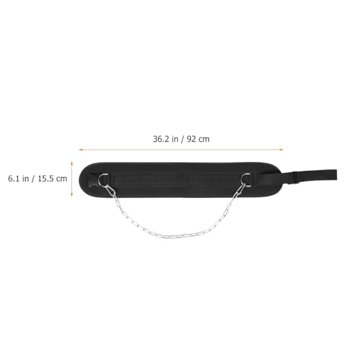 GARVALON Weighted Dipping Belt with Heavy-duty Chain, Thickened Pull-up Waist Belt for Weightlifting, Bodybuilding Resistance Training Equipment for Muscle Strength