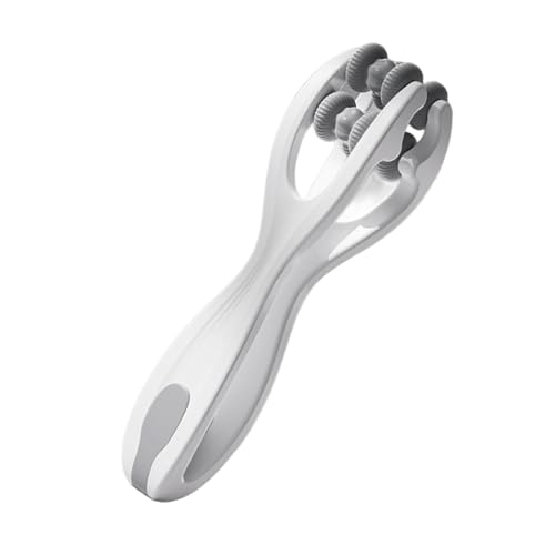 Finger Massager Roller Points Office Massager Double Roller PP Silicone Functional Relief Suitable for Gift Giving Outdoor Occasions, Gray - color: Gray