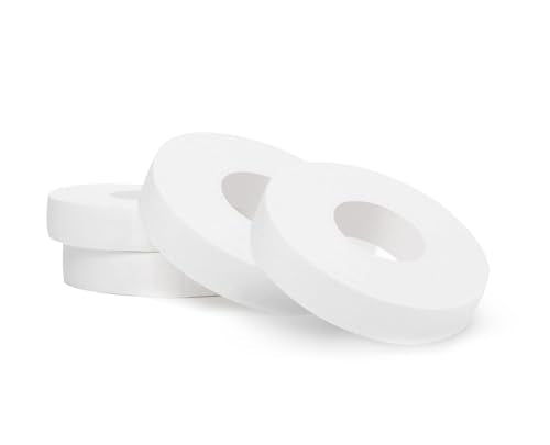 Premium Finger Tape White (4-Rolls) 0.3 in x 45 ft | Cloth Cotton, Non-Slip, Extreme Quality Tape, No Residue | for BJJ, Judo, Grappling, MMA, Climbing, Crossfit | Hands & Toes |