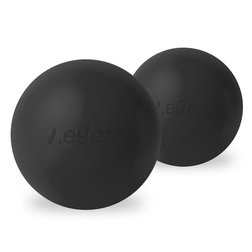 Massage Lacrosse Balls for Myofascial Release (2Pack,Black) | Yoga Deep Tissue Massage,Trigger Point Therapy and Foot Plantar Fasciitis,Muscle Soreness Massager Ball - color: Black