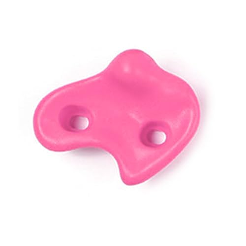 10PCS Rock Climbing Holds, PE Ergonomic Design with Rock Texture for Indoor Outdoor Climbing Wall, Includes Screws and Wrench Tools - color: Pink