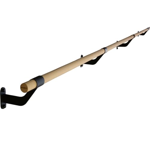 Wall-Mounted Ballet Barre for Home Dance, Exercise, Fitness, Stretching - Made in USA - size: 14 ft