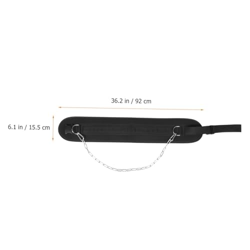 ibasenice Weighted Pull-up Dip Belt with Chain for Strength Training Adjustable Weight Lifting Belt Sturdy Fitness Equipment for Muscle Building