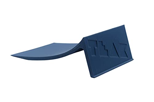 Teak Tuning Fingerboard Poly Launch Kicker Ramp - 4.5" Long, 3" Wide, 1.5" Tall - Fingerboard Obstacle in Blue Steel Colorway