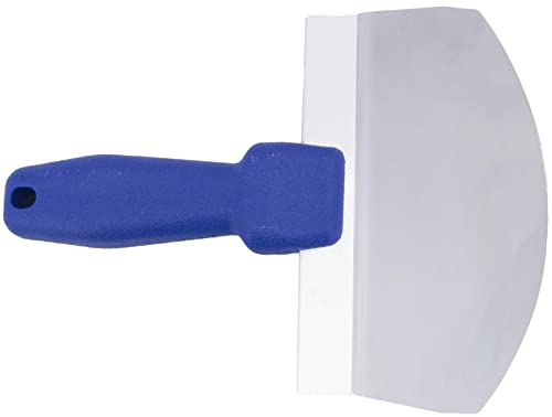 Marshalltown Bucket Scoop, Stainless Steel Blade, Drywall and Plaster Tool | Contoured Stainless Steel Blade Scoops Drywall Mud and Scrapes Buckets Clean, Aluminum Backing, Plastic Handle, 4502SD