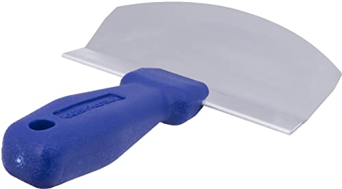Marshalltown Bucket Scoop, Stainless Steel Blade, Drywall and Plaster Tool | Contoured Stainless Steel Blade Scoops Drywall Mud and Scrapes Buckets Clean, Aluminum Backing, Plastic Handle, 4502SD
