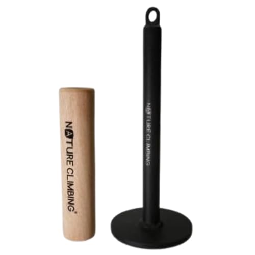 Portable Hangboard | Rock Climbing Hangboard | Hang Board for Climbing | Fingerboard | Strengthen Your Fingers | Bouldering Gifts | Hard Wood - color: Wooden Tube