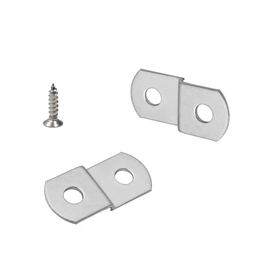 15PCS 1/8" Canvas Clips for Picture Framing, Offset Mounting Hardware with Screws for Art and Mirror Installation - size: 1/8 Inch