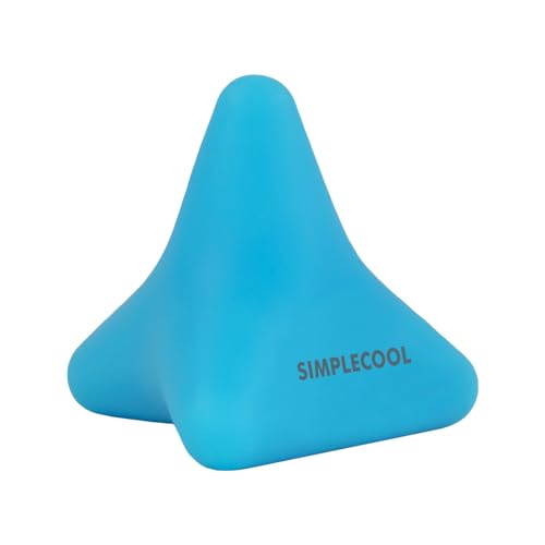 Manual Trigger Point Massage Tool Small Massager Ball 3″×2.6″ Blue | For Deep Tissue Myofascial Release Physical Therapy Plantar Fasciitis Pain Relief Muscle Knot Psoas Hip Flexor Iliacus - color: Blue