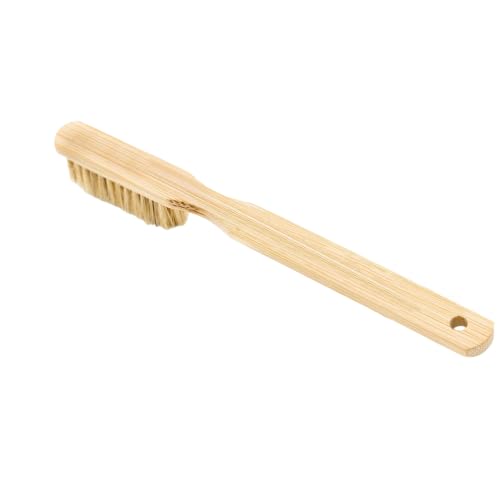 Crag Brush for Climbing Holds, Natural Wood Color Handle, Fiber Brush Head, 20cm / 7.87in Climbing Accessory for Chalk Buildup and Pockets Rock