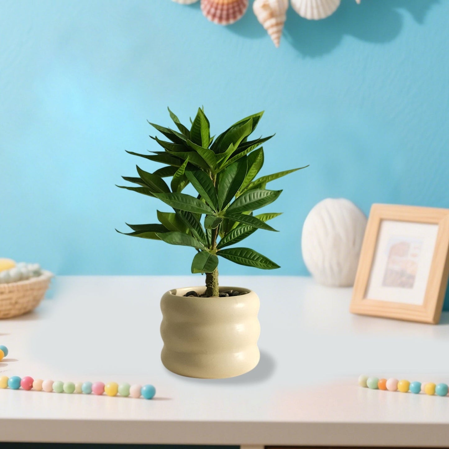 Wzzjkit Small Fake Plants Potted Artificial Plants Indoor for Shelf Desk Home Bathroom Living Room Coffee Table Decor, Outdoor Faux Plants