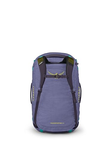 Osprey Transporter Lightweight Travel Duffel Bag - Extra Large Water Resistant Durable Gear Bag for Men and Women - color: Euphoria Purple/Purple Ink, style: 65l