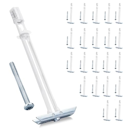 Drywall Anchor with Included Bolts for 1/4-20 Fastener Size, Wall Anchors Drywall Heavy Duty for TV Mounting, Hollow-Wall Anchors Screws Kit Holds Up to 270 Pounds Each in 1/2-in Drywall-22 Pack - size: 1/4"-20：Pack of 22