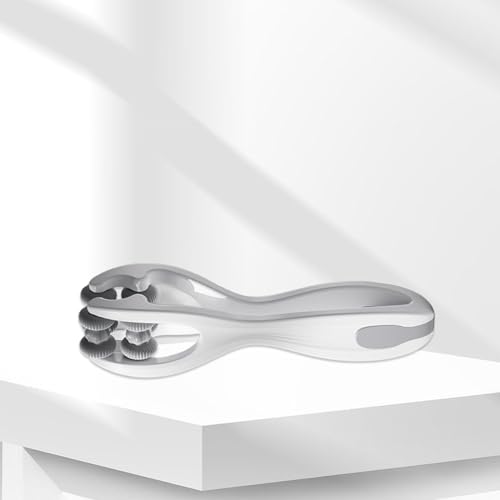 Finger Massager Roller Points Office Massager Double Roller PP Silicone Functional Relief Suitable for Gift Giving Outdoor Occasions, Gray - color: Gray