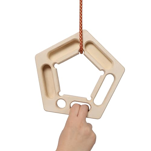 Gecheer 2PACK Climbing Hangboard for Rock Climbing Training – Wooden Fingerboard for Grip Strength, Finger Endurance & Pull-Up Workouts – Portable Home Gym Training Tool