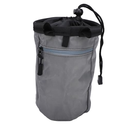Generic Climbing Chalk Bag, Large Capacity Abrasion Proof Oxford Fabric with Adjustable Waist Belt & Zippered Pocket, for Rock Climbing, Weightlifting & Gymnastics
