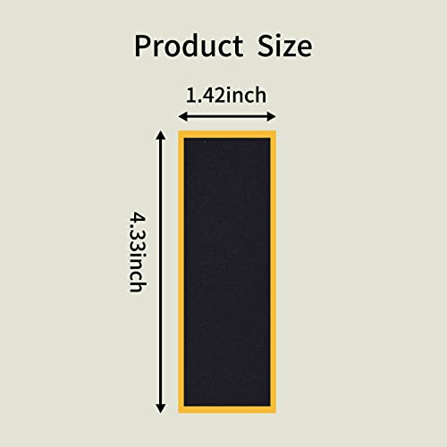 12 Piece Mini Finger Fingerboard Grip Tape,Foam Grip Tape Pro Fingerboard Tech Deck Performance Series，P-rep Professional Original Black Skateboard Fingerboard Foam Grip Tape Stickers,38mmX110mm