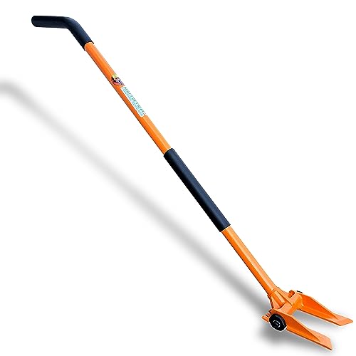 60” Demolition Pry Bar & Crowbar – Round Handle Wrecking Bar for Ceiling & Wall Demo – Heavy Duty Nail Puller Tool for Contractors, Firefighters & Home Renovations - size: 60" Round