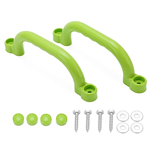 2-Pack Plastic Playground Handles - Textured Grip Rail for Climbing Frame Swing Sets and Treehouses