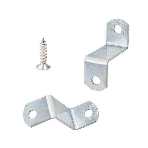15PCS 1" Canvas Clips for Picture Framing, Offset Mounting Hardware with Screws for Art and Mirror Installation - size: 1 Inch