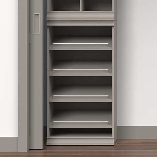 ClosetMaid Modular Storage Shelf Unit with Angled Shoe Shelves, Taupe - color: Taupe