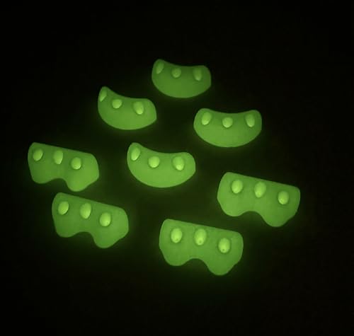 Glow in The Dark Screw-on Rock Climbing Holds Set of 8 Easy to Grab Climbing Holds for Kids Swing Sets Kids Playrooms Home Climbing Walls. Friendly Textured Kids Climbing Holds.