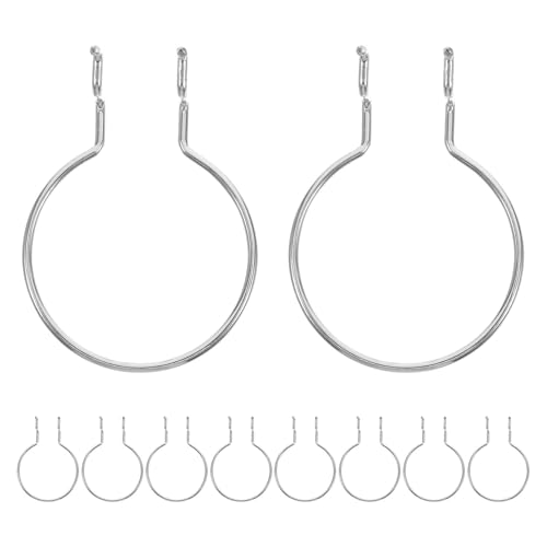 Veemoon 10pcs Silver Metal Pegboard Hooks for Hole Board Storage, Iron Hanging Board Hardware Accessories for Garage and Craft Room Organization