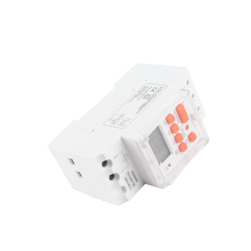 AC 85-265V 30A Timer Switches TM919BK Digital Timer 24Hours 7Days Programmable Countdown LCD Display 16 On/Off Settings 35mm DIN Rail