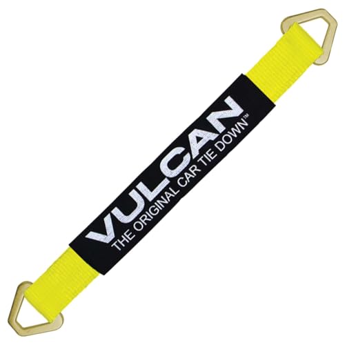VULCAN Tie Down Axle Straps with Wear Pad - 4 Pack - Classic Yellow - 3,300 Pound Safe Working Load - size: 2" x 22" Classic Yellow (4 Pack)