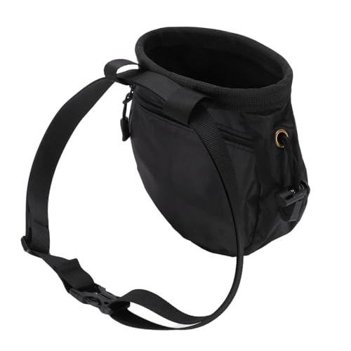 Alomejor Chalk Bag Oxford Cloth Climbing Chalk Bag 16 X 16 X 6cm Fleece Lined Water Proof Storage for Rock Climbing Gym Weightlifting Adults