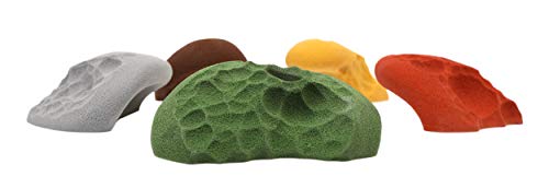Atomik Rock Climbing Holds 5 Limestone Roof Jugs Set 1 in Assorted Earth Tones