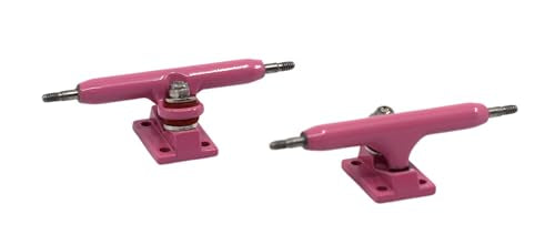 34mm Prodigy Gen2 Pro Fingerboard Trucks - Pro Style Base and Hanger with Custom Pivot Tuning and Pro Duro Bubble Bushings - Pink Colorway - color: Pink, size: 34mm